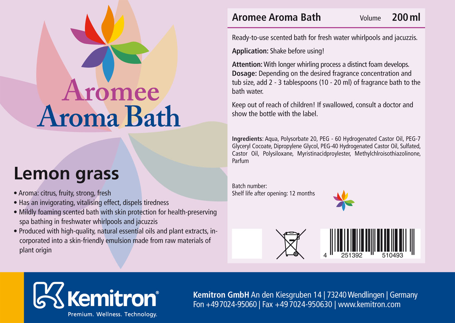 Aromee Aromabath "Lemon Grass"